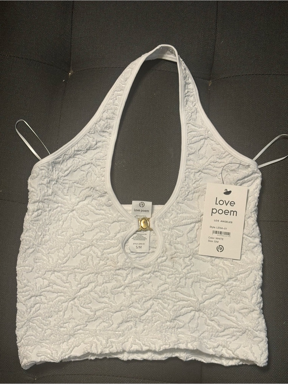 Love Poem white lace tank top Size S/M woman’s retail 48.00
